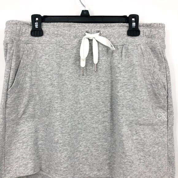 CALVIN KLEIN PERFORMANCE Women's Terry Skirt XL Heather Grey Pull on NWT - Picture 7 of 14